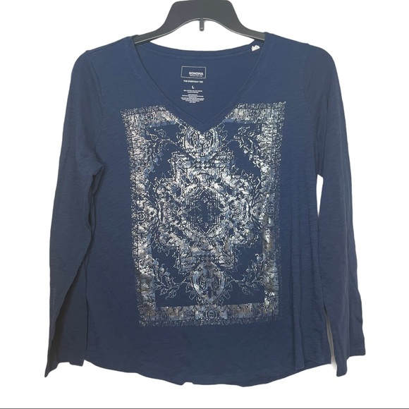 Sonoma Tops - Sonoma Size L The everyday tee blue long sleeve